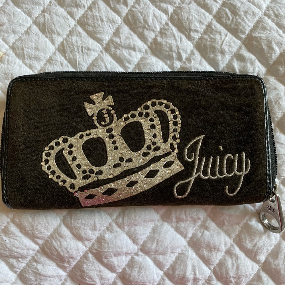 Juicy Couture black velour wallet